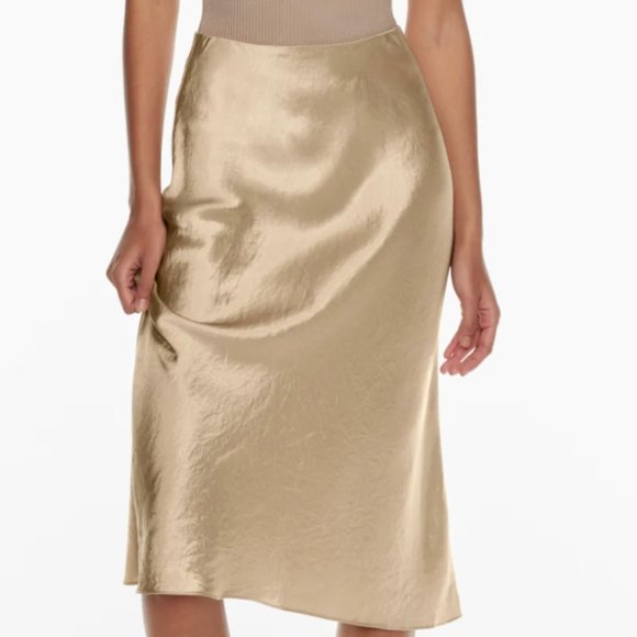 Aritzia Dresses & Skirts - Aritzia Babaton Slip Midi Skirt Size 0 Taupe